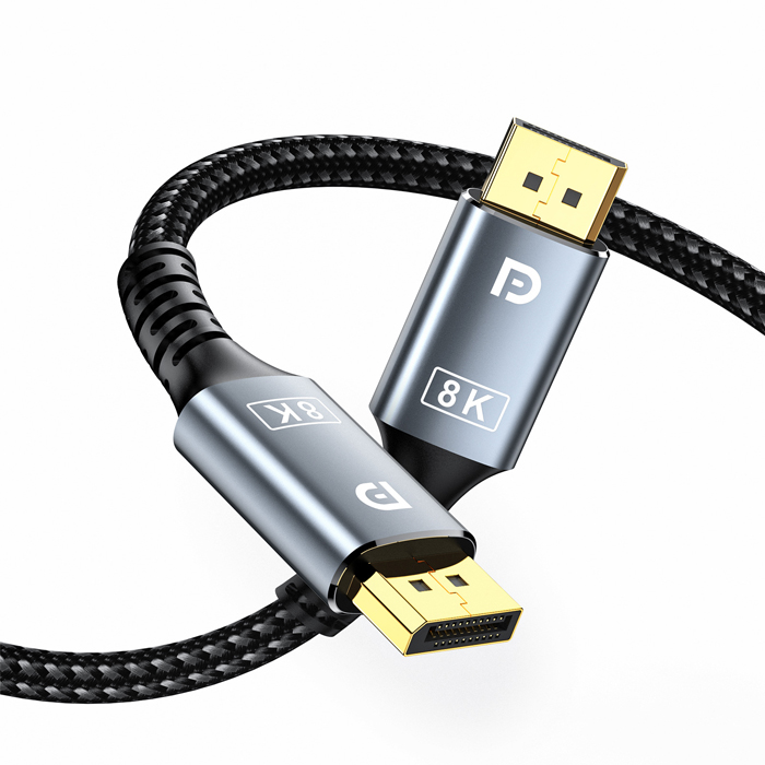 Cable Display Port 1.4 - O.E.M. - Ultra High-Speed, 8k@60Hz 4K@120Hz, 4K@120Hz, 2K@165Hz, 32.4Gbps, HDR, 2m (6.6 pies). LBF1030-11