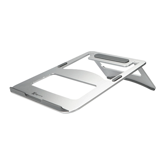 Abanico para Laptop Klip Xtreme Podium - Soporte para portátil, hasta 15.6", material aluminio, color plateado.
