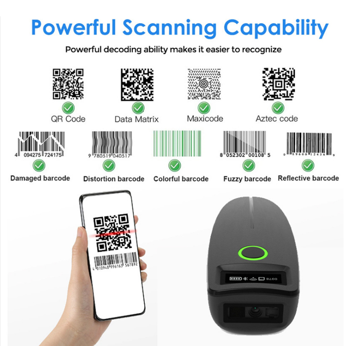 Escáner O.E.M. de Código de Barra, QR, 1D, 2D, IP65, Bluetooth, Wifi con adaptador, Cable USB B08TWCP4DD (copia)