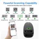 Escáner O.E.M. de Código de Barra, QR, 1D, 2D, IP65, Bluetooth, Wifi con adaptador, Cable USB B08TWCP4DD (copia)