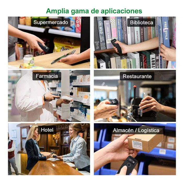Escáner O.E.M. de Código de Barra, QR, 1D, 2D, IP65, Bluetooth, Wifi con adaptador, Cable USB B08TWCP4DD (copia)