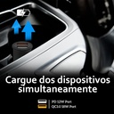 Cargador de Coche Argom ARG-AC-0111BK - Cargador doble para automóvil, USB, Carga rapida, 30W, Compatible con celulares, tablets, otros