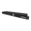 Montaje en rack 1U, 10 Gigabit Ethernet, SFP, USB 3.0, LCD, salida PoE en el puerto 10, 2 CPU de 1,4 GHz, 1GB de RAM, RouterOS L5. RB3011UiAS-RM