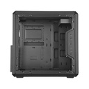 Caja Cooler Master Q500L - Para ATX, micro-ATX, mini-ITX, conectores 2x USB 3.0, ventana lateral, 1x abanico de 120mm, color negro. MCB-Q500L-KANN-S00