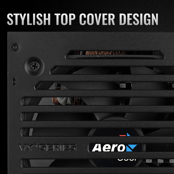 Fuente de Poder Aerocool- Potencia de 500W, 24 pines, abanico 120mm. Vx Plus 500