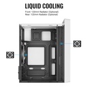Caja Gamer Aerocool -Vidrio Templado, RGB, Para Micro ATX/mini ITX, Puertos USB3.0x1, USB2.0x2, Audio HD y micrófono, Color Blanco. CS-109-G-WT-V1