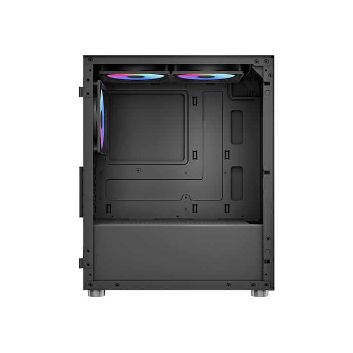 Caja Gamer Aerocool -Vidrio Templado, RGB, Para Micro ATX/mini ITX, Puertos USB3.0x1, USB2.0x2, Audio HD y micrófono, Color Negro. CS-111-G-BK-V2