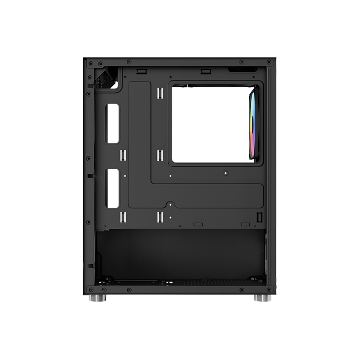 Caja Gamer Aerocool -Vidrio Templado, RGB, Para Micro ATX/mini ITX, Puertos USB3.0x1, USB2.0x2, Audio HD y micrófono, Color Negro. CS-111-G-BK-V2