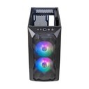 Caja Cooler Master TD300 - Para micro-ATX, mini-ITX, conectores 2x USB 3.2, 1x 3.5mm audio,1x 3.5mm microfono, 2x abanico de 120mm frontal, color negro. TD300-KGNN-S00