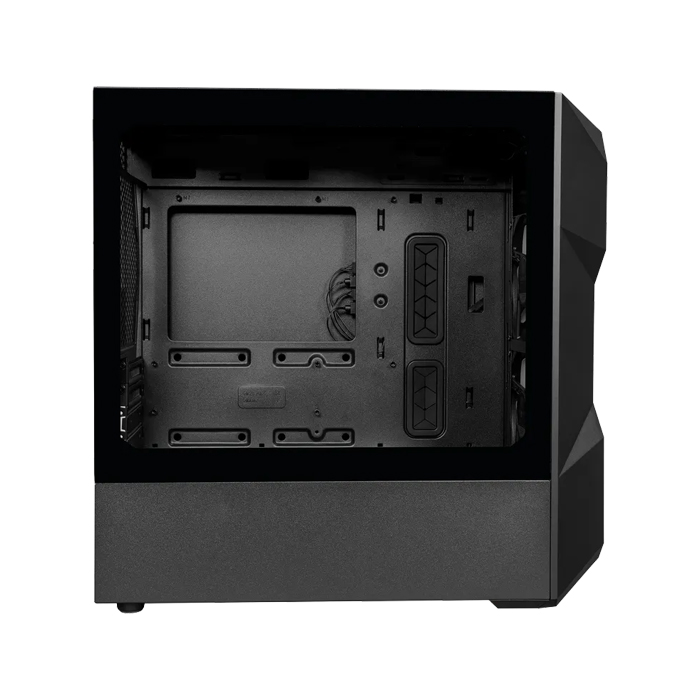 Caja Cooler Master TD300 - Para micro-ATX, mini-ITX, conectores 2x USB 3.2, 1x 3.5mm audio,1x 3.5mm microfono, 2x abanico de 120mm frontal, color negro. TD300-KGNN-S00