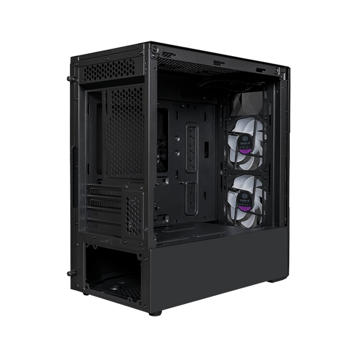 Caja Cooler Master TD300 - Para micro-ATX, mini-ITX, conectores 2x USB 3.2, 1x 3.5mm audio,1x 3.5mm microfono, 2x abanico de 120mm frontal, color negro. TD300-KGNN-S00