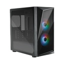 Caja Cooler Master CMP320 CP320-KGNN-S00 - Para Mini ITX, Micro ATX, conectores 2x USB 1 X 3.2, 1 x 2.0, Vidrio templado, 2x Abanicos CF120 ARGB, Color Negro