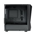 Caja Cooler Master CMP320 CP320-KGNN-S00 - Para Mini ITX, Micro ATX, conectores 2x USB 1 X 3.2, 1 x 2.0, Vidrio templado, 2x Abanicos CF120 ARGB, Color Negro
