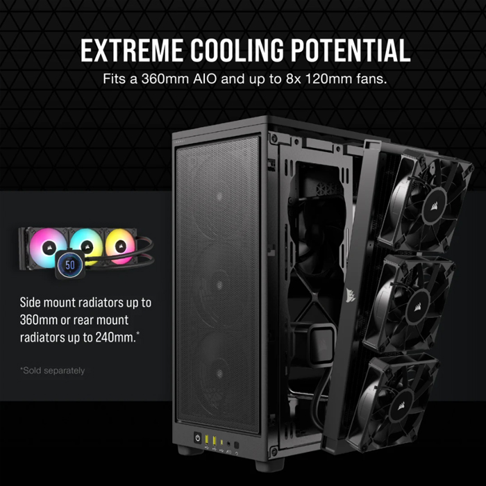 Case Gaming Corsair 2000D Airflow Mini-Itx Black Cc-9011244-Ww