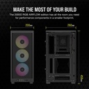 Case Gaming Corsair 2000D Airflow Mini-Itx Blac, Fans Incluidos y Controladores, Cc-9011246-Ww