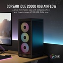 Case Gaming Corsair 2000D Airflow Mini-Itx Blac, Fans Incluidos y Controladores, Cc-9011246-Ww