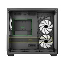 Caja Gamer Aerocool -Vidrio Templado, RGB, Para ATX/Micro ATX/mini ITX, Puertos USB3.0x1, USB2.0x2, Audio HD y micrófono, Color Negro. DRYFT-G-BK-V1 