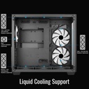 Caja Gamer Aerocool -Vidrio Templado, RGB, Para ATX/Micro ATX/mini ITX, Puertos USB3.0x1, USB2.0x2, Audio HD y micrófono, Color Negro. DRYFT-G-BK-V1 