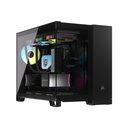 Case Gaming Corsair Doble Camara Media Torre 2500X Vidrio Templado Icue Link Rx RGB black Cc-9011267-Ww