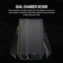 Case Gaming Corsair Doble Camara Media Torre 2500X Vidrio Templado Icue Link Rx RGB black Cc-9011267-Ww