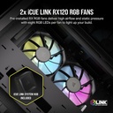 Case Gaming Corsair Doble Camara Media Torre 2500X Vidrio Templado Icue Link Rx RGB black Cc-9011267-Ww