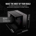 Case Gaming Corsair Doble Camara Media Torre 2500X Vidrio Templado Icue Link Rx RGB black Cc-9011267-Ww