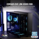 Case Gaming Corsair Doble Camara Media Torre 6500X Vidrio Templado 3 Icue Link Rx Rgb Black Cc-9011269-Ww