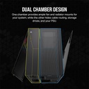 Case Gaming Corsair Doble Camara Media Torre 6500X Vidrio Templado 3 Icue Link Rx Rgb Black Cc-9011269-Ww