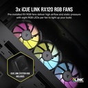 Case Gaming Corsair Doble Camara Media Torre 6500X Vidrio Templado 3 Icue Link Rx Rgb Black Cc-9011269-Ww