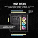 Case Gaming Corsair Doble Camara Media Torre 6500X Vidrio Templado 3 Icue Link Rx Rgb Black Cc-9011269-Ww