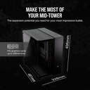 Case Gaming Corsair Doble Camara Media Torre 6500X Vidrio Templado 3 Icue Link Rx Rgb Black Cc-9011269-Ww