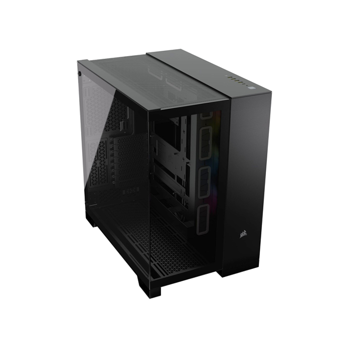 Case Gaming Corsair Doble Camara Media Torre 2500X Vidrio Templado Black Cc-9011265-Ww