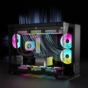 Case Gaming Corsair Doble Camara Media Torre 2500X Vidrio Templado Black, Cc-9011265-Ww