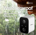 Cámara para Interiores Argom, ARG-SV-8090WT, Resolucion 1080p/15fps, WiFi 2.4GHz, MicroSD, Detección de Movimiento, Visión Nocturna, Audio Bidireccional, Compatible con Amazon Alexa y Google Assistant.