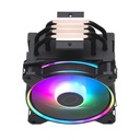 Enfriador Cooler Master Hyper 212 Halo Black ARGB RR-S4KK-20PA-R1 - Para procesador, Socket Intel 1700 / 1200 / 1151 / 1150 / 1155 / 1156, Socket AMD AM4/AM5, 4 tubos de calor, conector 4 pines, negro