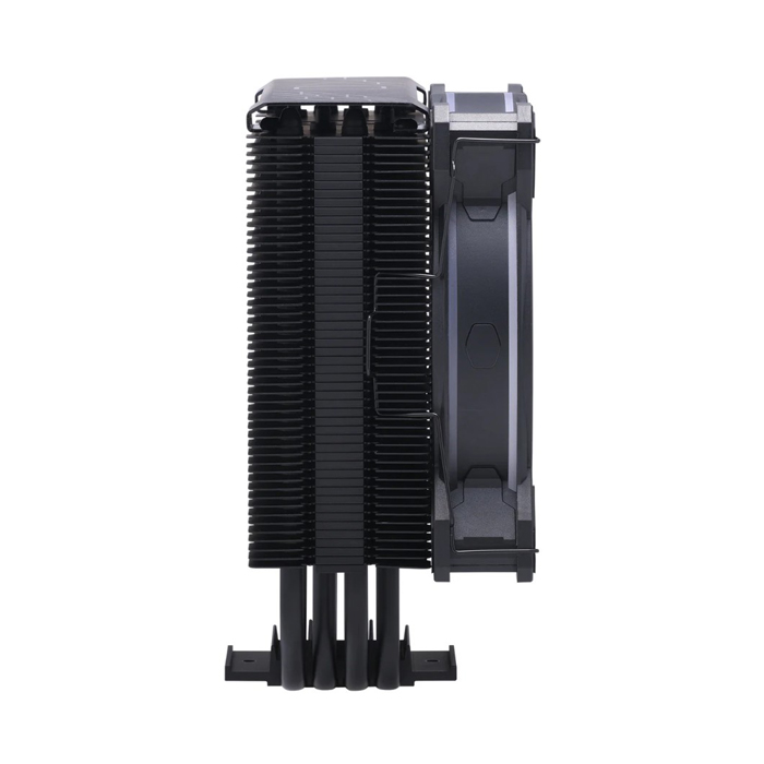 Enfriador Cooler Master Hyper 212 Halo Black ARGB RR-S4KK-20PA-R1 - Para procesador, Socket Intel 1700 / 1200 / 1151 / 1150 / 1155 / 1156, Socket AMD AM4/AM5, 4 tubos de calor, conector 4 pines, negro