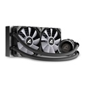 Enfriamiento Liquido Sharkoon S80 RGB AIO 240Mm, Logotipo Giratorio RGB Negro, 4044951038008