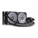 Enfriamiento Liquido Sharkoon S80 RGB AIO 240Mm, Logotipo Giratorio RGB Negro, 4044951038008