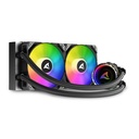 Enfriamiento Liquido Sharkoon S80 RGB AIO 240Mm, Logotipo Giratorio RGB Negro, 4044951038008