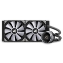 Enfriamiento Liquido Sharkoon S80 RGB AIO 240Mm, Logotipo Giratorio RGB Negro, 4044951038008
