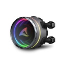 Enfriamiento Liquido Sharkoon S80 RGB AIO 240Mm, Logotipo Giratorio RGB Negro, 4044951038008