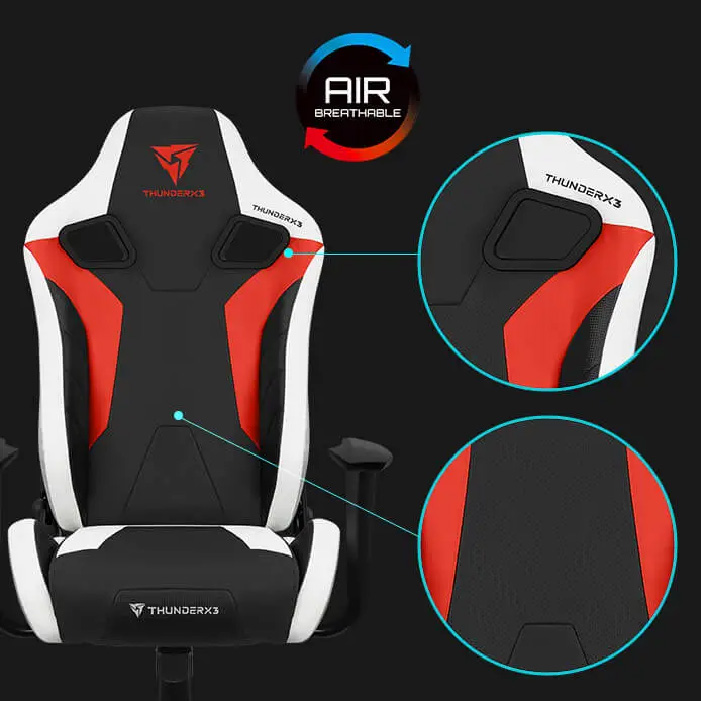 Silla Aerocool Thunderx3 Xc3 Ember Red Red/Negro/White Tegc- 2049101.R1