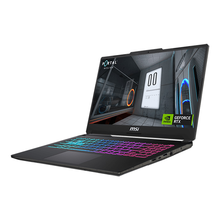 Laptop MSI Cyborg 15 A13VE, Pantalla 15.6" FHD (1920X1080) 144Hz, Raptor Lake i7-13620H 4.9GHz, Ram DDR5 16GB(8GBX2), 512GB NVMe PCIe SSD Gen4x4, RTX 4050, GDDR6 6GB, Windows11 Pro Español. 9S7-15K111-1636