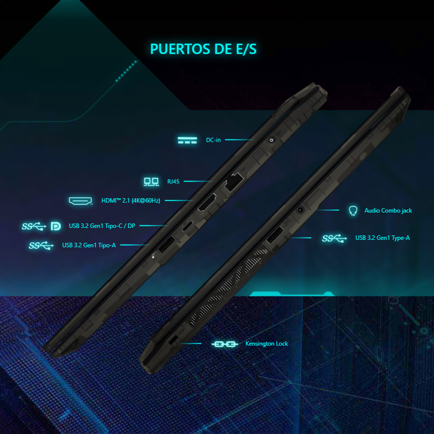 Laptop MSI Cyborg 15 A13VE, Pantalla 15.6" FHD (1920X1080) 144Hz, Raptor Lake i7-13620H 4.9GHz, Ram DDR5 16GB(8GBX2), 512GB NVMe PCIe SSD Gen4x4, RTX 4050, GDDR6 6GB, Windows11 Pro Español. 9S7-15K111-1636