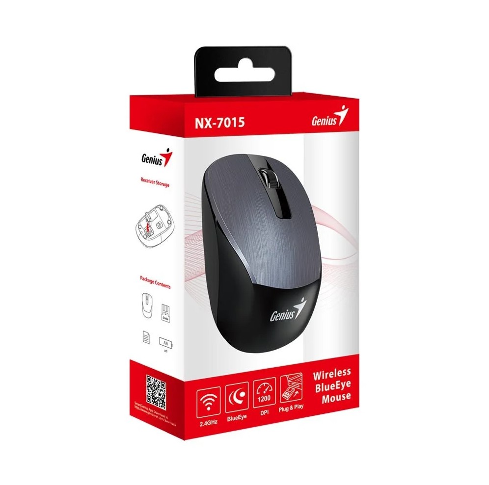 Mouse Genius Rs2 Nx-7015 Inalambrico Con Receptor 31030019400 Gris
