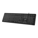 Teclado Genius RS2 Slimstar 820, Membrana, Alambrico, Español, Color Negro 31310055401