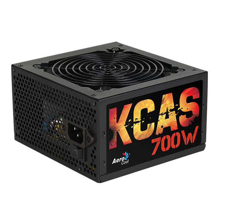 Fuente de Poder Aerocool BRONZE KCAS-700W - Potencia de 700W, 24 pines, abanico 120mm, 80 plus Bronze. ACPB-KC70FUC.12