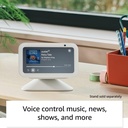 Smarthome Amazon Echo Show 5 3th-Gen - Pantalla táctil de 5.5”, asistente Alexa integrado, cámara de 2MP, Wi-Fi, bluetooth, color blanco.