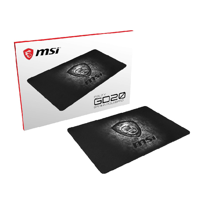 Mouse pad MSI, AGILITY GD20 GAMING MOUSEPAD, Tejido de seda, Extra suave y antideslizante, dimensiones 5mm grosor, color negro/gris. AGILITY GD20