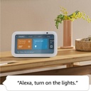 Smarthome Amazon Echo Show 5 3th-Gen - Pantalla táctil de 5.5”, asistente Alexa integrado, cámara de 2MP, Wi-Fi, bluetooth, color blanco.